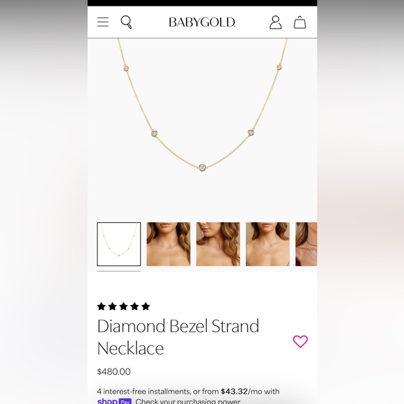 Diamond Station necklace from Baby Gold - Picture 2 of 2